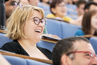 Students in a lecture theatre
