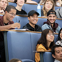 International students in lecture theatre